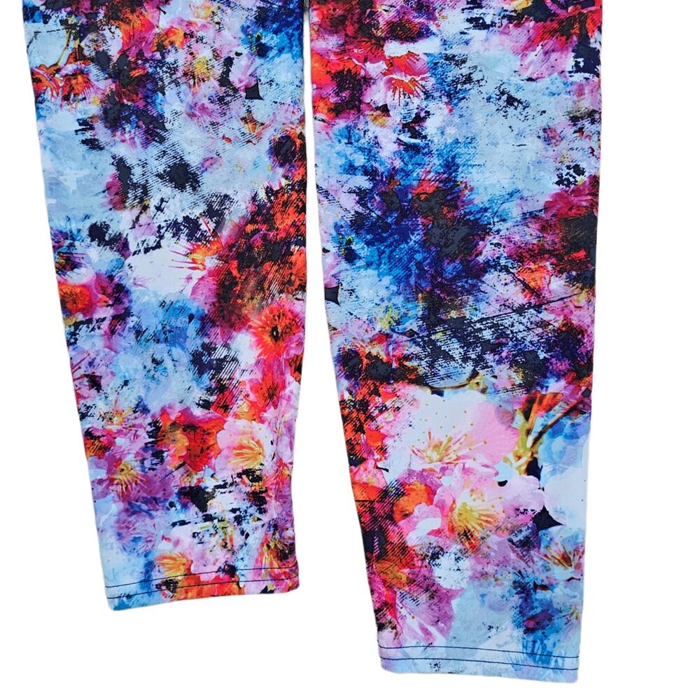 Floral Legging Athleta Hypersonic Sonar Tight Size M Stretch Athleisure Athletic - Picture 8 of 10